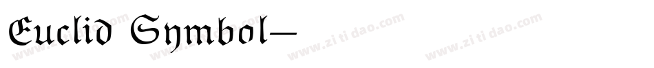 Euclid Symbol字体转换